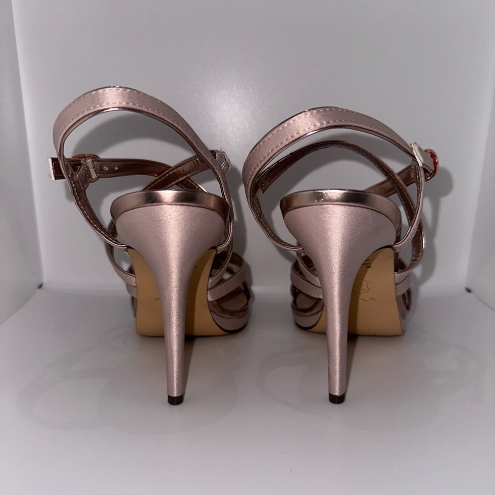 Sexy, strappy, lady’s heels - Rose Gold - Like New - Picture 3 of 5
